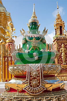 Emerald Buddha statue at Wat Phra That Doi Suthep in Chiang Mai, Thailand