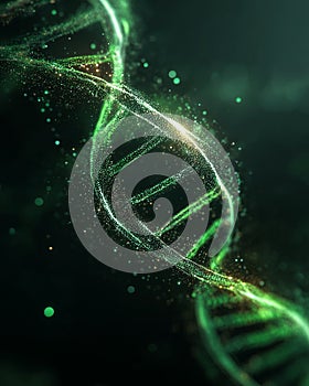 Emerald Code of Life â Particle DNA Visualization for Biotech Innovation