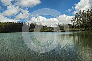 Emerald dam water interconnected with another dam water in the bridge area unable to differentiate