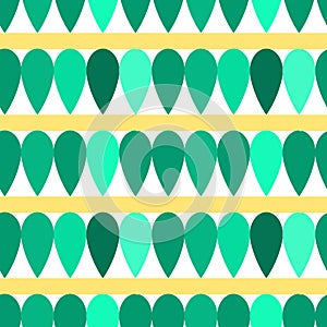 Emerald drop leaves Seamless Background
