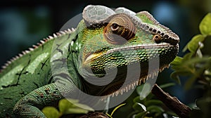 Emerald Emissary: Chameleon Close-Up