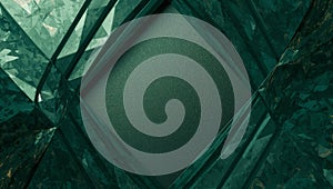 Emerald Geometric Frame Background