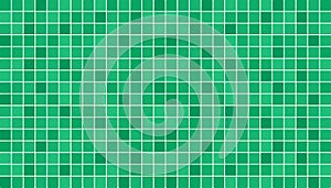 Emerald green ceramic floor and wall tiles. Abstract vector background.