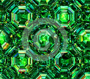 Emerald Green Gemstone Pattern Seamless Texture for Design Projects