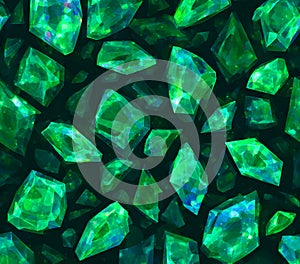 Emerald Green Gemstone Texture A Vibrant Seamless Pattern