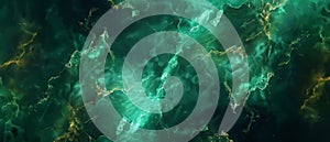 Emerald Green And Gold Marble Texture Abstract Background