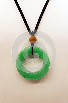 An emerald green jade