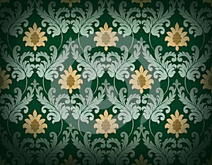 Emerald green renaissance background