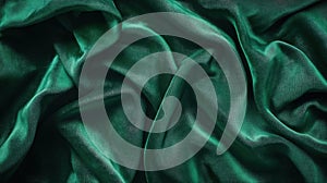 Emerald Green Satin Fabric Texture, A Luxurious and Elegant Background