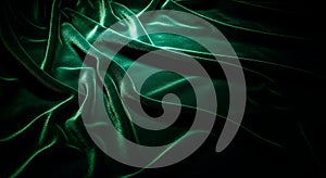 Emerald Green Velvet Fabric Texture