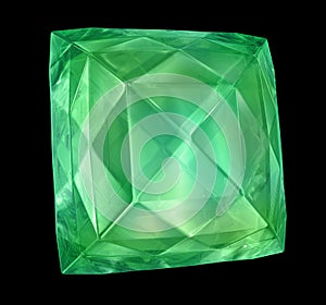 Emerald isolated on black