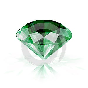 Emerald isolated on white - eps10