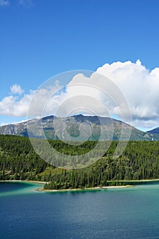 Emerald Lake, and Mountains, Yukon, Canada