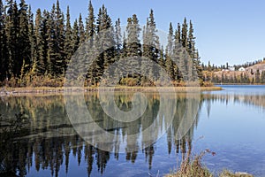 Emerald lake near Carcross.