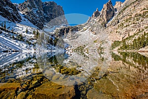Emerald Lake, Rocky Mountains, Colorado, USA.