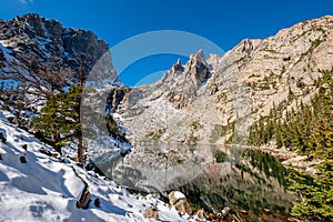 Emerald Lake, Rocky Mountains, Colorado, USA.