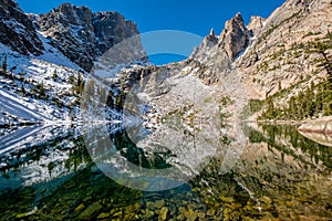 Emerald Lake, Rocky Mountains, Colorado, USA.