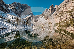 Emerald Lake, Rocky Mountains, Colorado, USA.