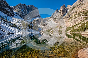 Emerald Lake, Rocky Mountains, Colorado, USA.