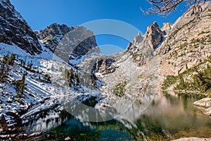 Emerald Lake, Rocky Mountains, Colorado, USA.