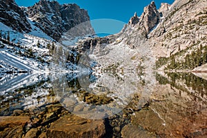 Emerald Lake, Rocky Mountains, Colorado, USA.