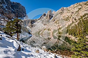 Emerald Lake, Rocky Mountains, Colorado, USA.