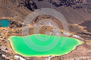 Emerald Lake. Tongariro alpine crossing. New Zealand