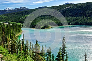 Emerald lake in Yukon