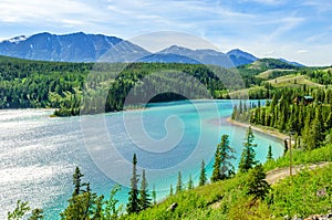 Emerald lake in Yukon