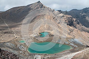 Emerald lakes. Tongariro crossing