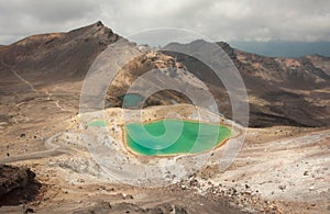 Emerald lakes. Tongariro crossing