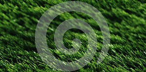 Emerald Minimalist Background with Close-Up View of Artificial Grass Field. Perfect for Web Design.