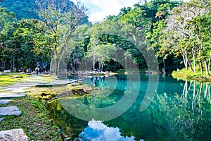 The emerald pool in Tham Luang - Khun Nam Nang Non Forest Park