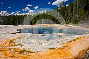 Emerald pool in Yellowstone national park, US