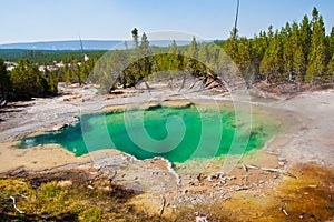 Emerald Pool in Yellowstone National Park,USA