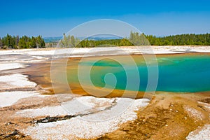 Emerald Pool in Yellowstone National Park,USA