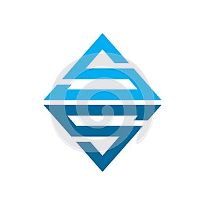Emerald SS Initials Lettermark Symbol Logo Design photo
