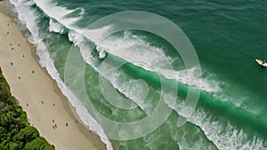 Emerald waves in a breathtaking ocean paradise