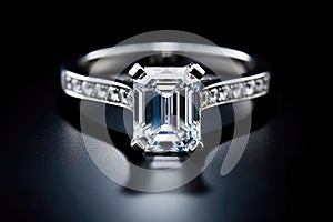 Emeraldcut Diamond, Exhibitipng Timeless Elegance And Sophistication. Generative AI