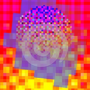 Emergence pixel art background photo