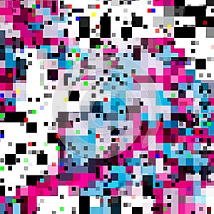 Emergence pixel art background photo