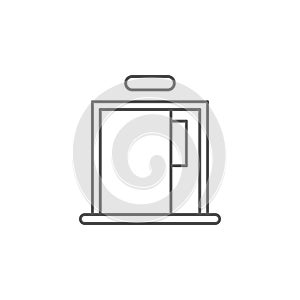 Emergencies, emergency exit icon. Element of emergencies icon. Thin line icon for website design and development, app development