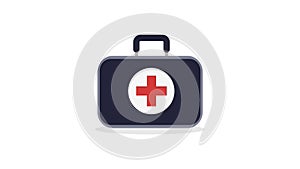 Emergency Aid Bag icon animation for medical motion graphics