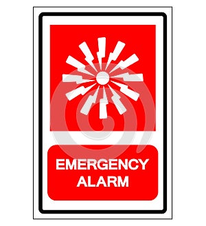 Emergency Alarm Symbol Sign, Vector Illustration, Isolate On White Background Label. EPS10