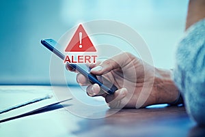 Emergency Alert security message on phone