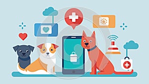 An emergency alert system that automatically calls emergency contacts if a pet is in danger or in need of immediate photo
