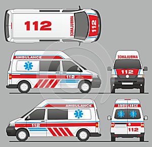 Emergency Ambulance Car Transporter Mini Bus Design