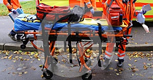 Emergency ambulance rescue stretcher trolleys in acton