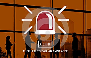 Emergency Ambulance Siren Icon Concept