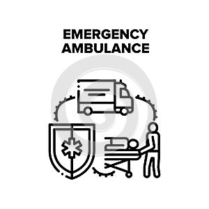 Emergency Ambulance Vector Concept Illustration